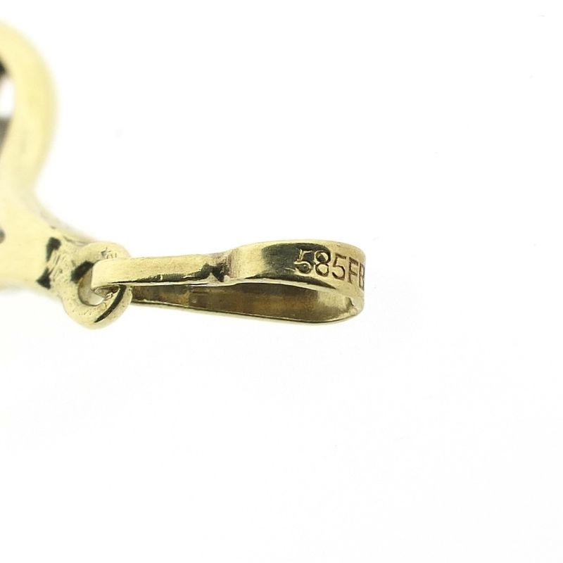 Image 6 of Vintage gold pendant with diamonds; 0.06 ct.