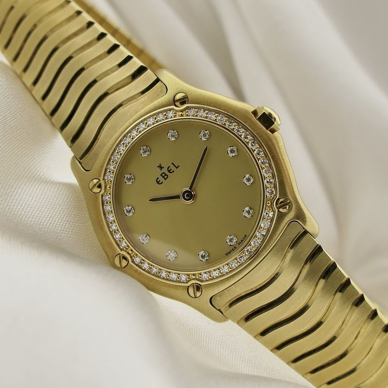 Image 11 of Ebel Sport Classic E8090124; 18k gold women's watch with diamonds