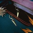 Image 2 of Gold triangle stud earrings