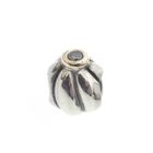 Image 1 of Pandora charm; Silver with gold; Stone Charm
