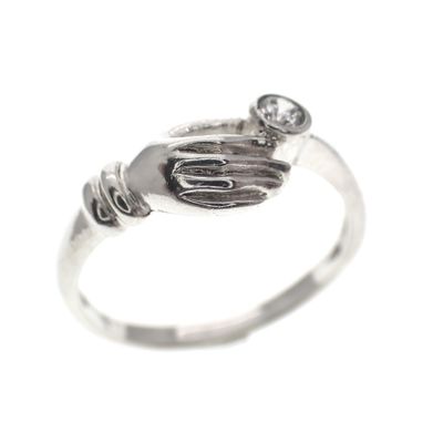 Image 1 of Silver ring; Grab your luck | With Zirconia