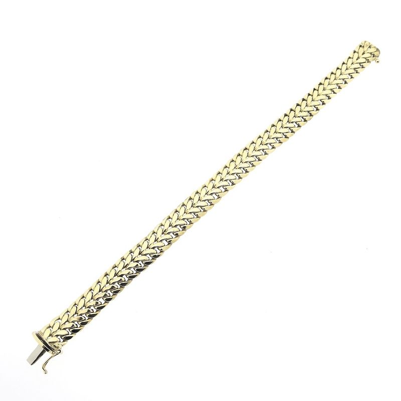 Image 6 of Gold French gourmet link bracelet | 18 cm