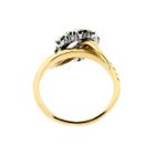 Image 3 of Bicolor gold ring with diamonds; approx. 0.35 ct.