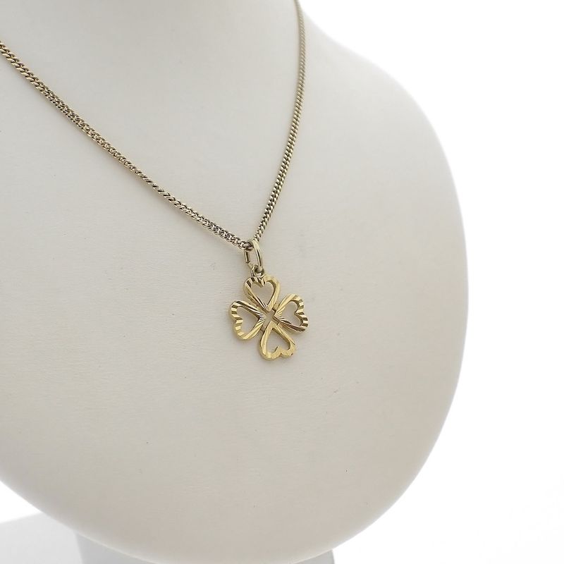 Image 6 of Gold pendant of a four-leaf clover