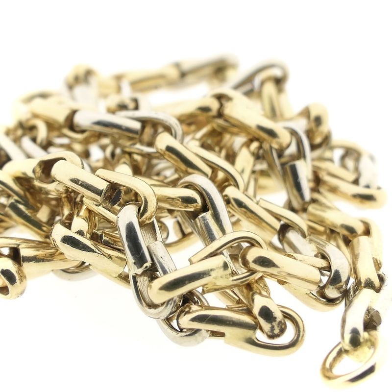Image 7 of Two-tone gold fantasy link necklace
