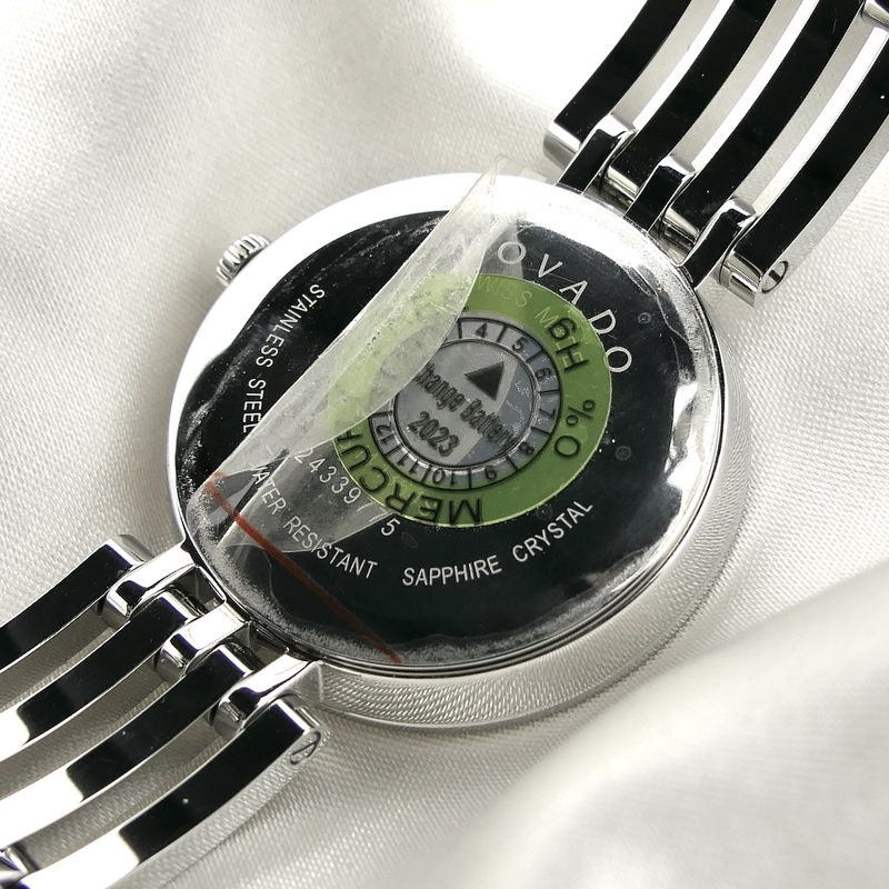 Image 15 of Movado Esperanza; Women's watch with diamonds and Bleu 'Mother of Pearl' dial; 0607231