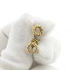 Image 6 of Vintage tricolor gold stud earrings