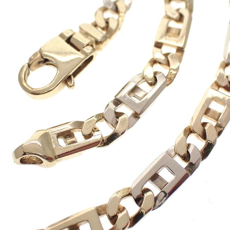 Image 4 of Exclusive; Two-tone gold link chain | 50.5 cm