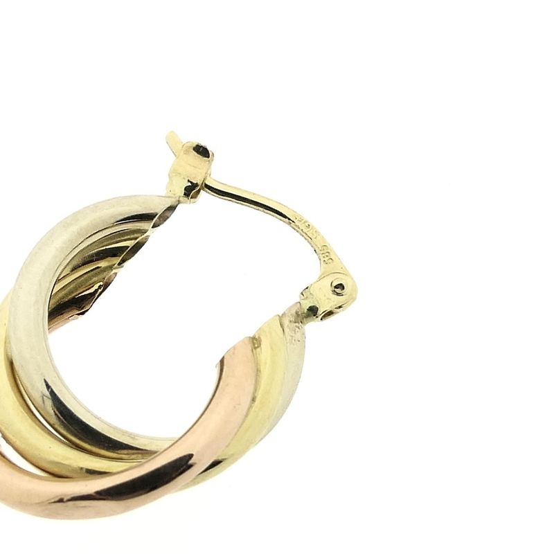 Image 5 of Tricolor gold earrings | Ø 14.3 mm