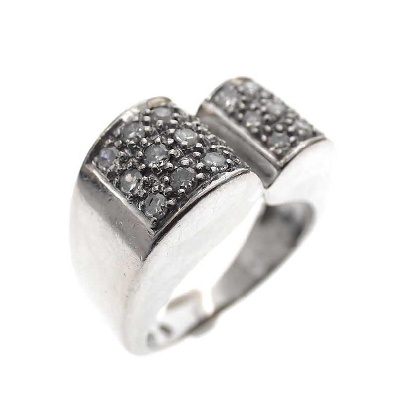 Image 1 of White gold fantasy ring with diamonds; 0.42 ct.