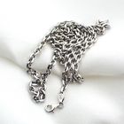 Image 2 of White gold anchor link chain | 66 cm