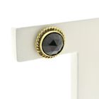 Image 3 of Gold stud earrings with garnet