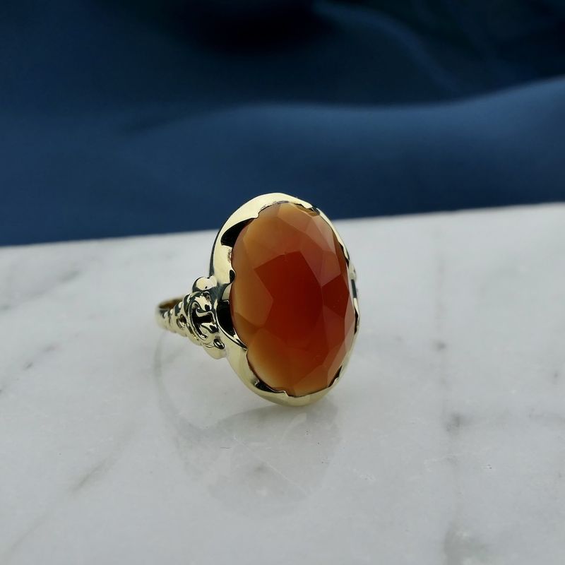 Image 7 of Gold ring with carnelian