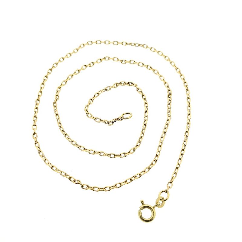 Image 6 of Gold anchor link chain | 52 cm