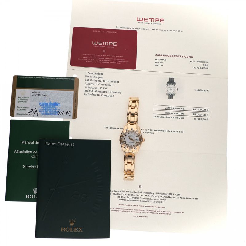 Image 13 of Rolex Pearlmaster Lady-Datejust 29mm 18ct Gold Watch