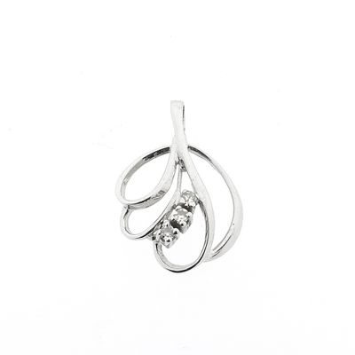 Image 1 of White gold fantasy pendant with diamonds; 0.03 ct.