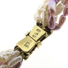 Image 7 of Pearl (baroque) necklace with gold decorative clasp | 52 cm