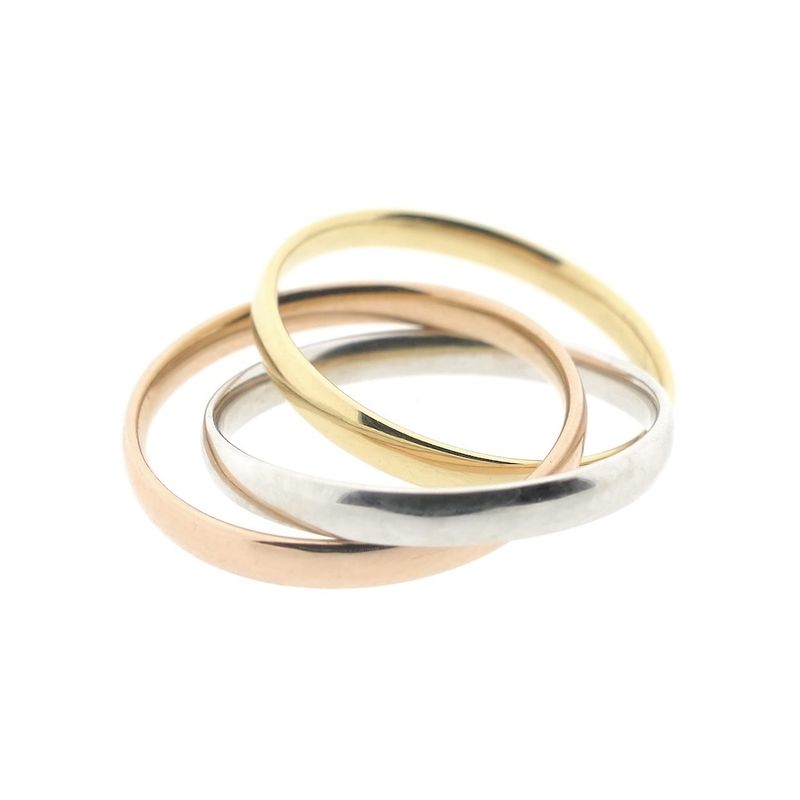 Image 4 of Tricolor gold trinity ring