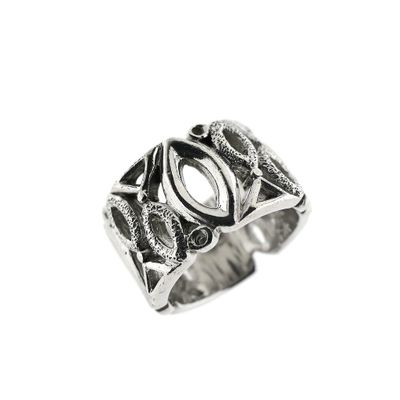 Image 1 of Silver wide fantasy ring