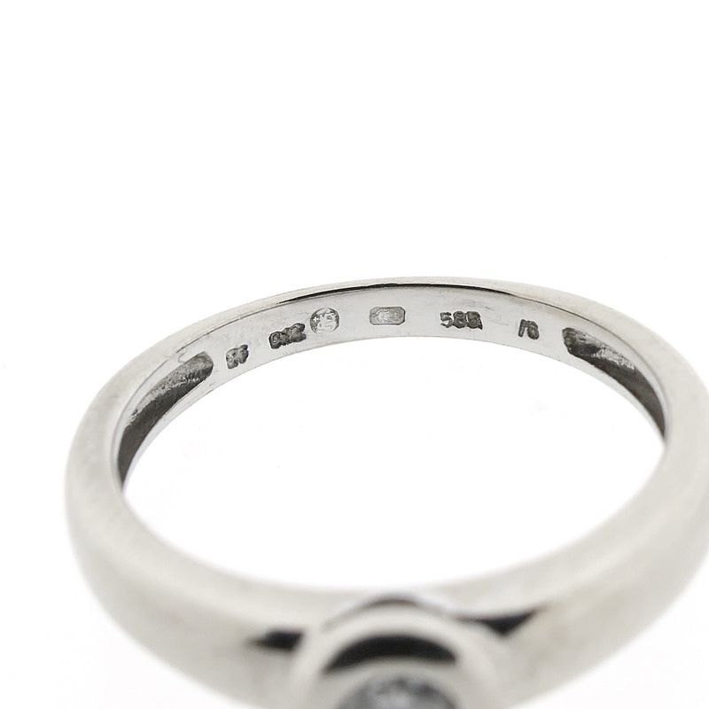 Image 5 of White gold solitaire ring with diamond | 0.17 ct.