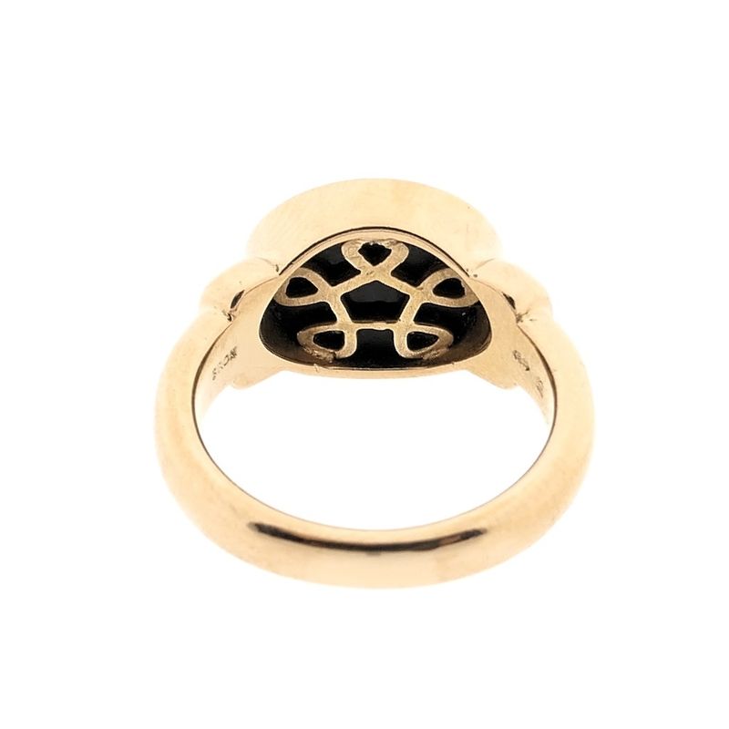 Image 6 of 18K rose gold ring with onyx | Source