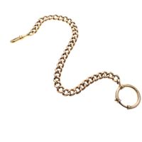 Rose gold watch chain; Chatelaine (for a pocket watch)