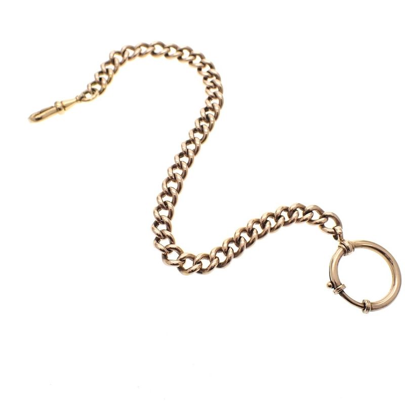 Image 1 of Rose gold watch chain; Chatelaine (for a pocket watch)
