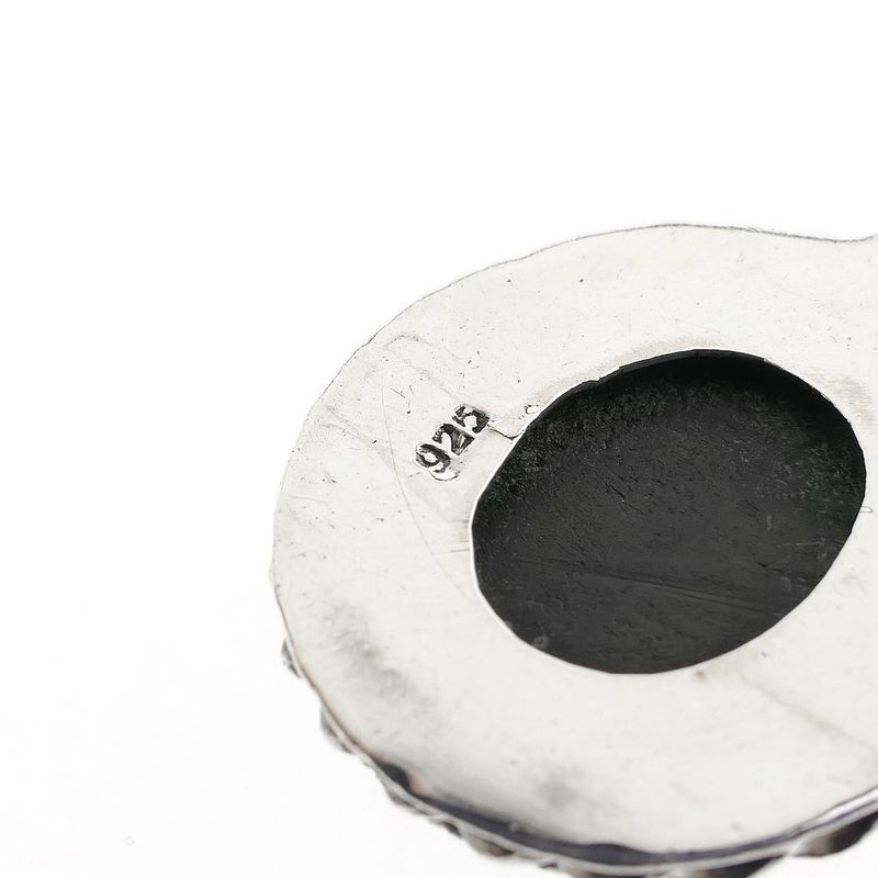 Image 6 of Silver pendant with hawk's eye