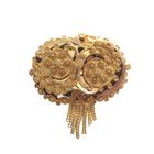 Image 5 of Antique gold brooch with a cap bell; Filigree technique