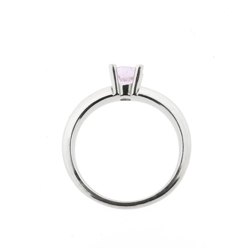 Image 5 of White gold 'Phlox' ring set with pink sapphire and diamonds; Bron Jewelry