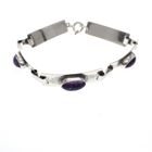 Image 1 of Silver bracelet with amethyst | 18.5 cm
