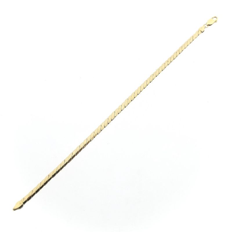 Image 8 of Gold S-link bracelet; 19 cm
