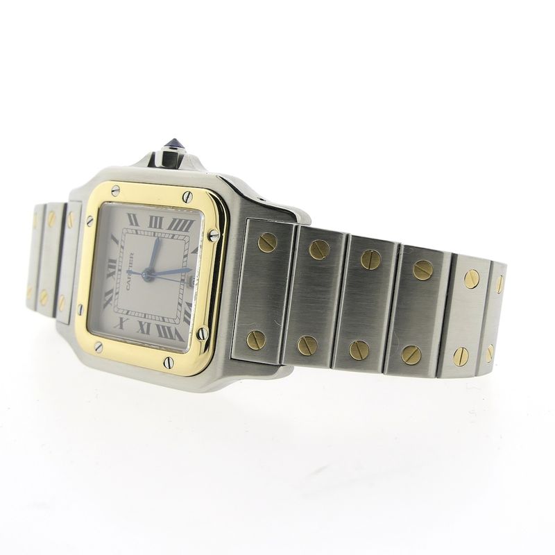 Image 11 of Cartier Santos Galbee; 18k. gold/steel watch