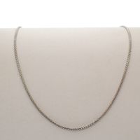 18K white gold mesh necklace | 45 cm