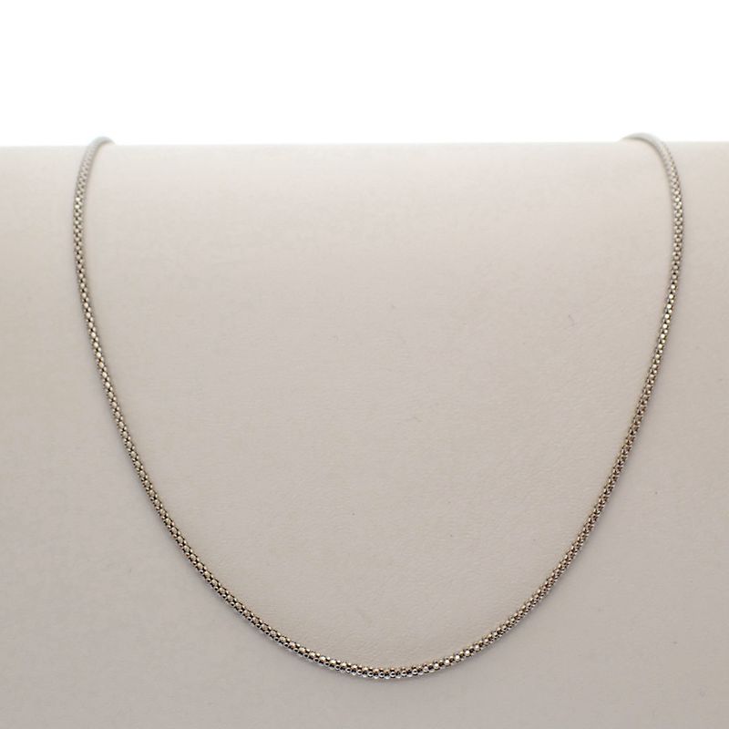 Image 1 of 18K white gold mesh necklace | 45 cm