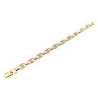 Image 6 of Gold link bracelet with zirconia; 22 cm
