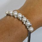 Afbeelding 11 van Witgouden visgraat schakelarmband met diamanten; 0,24 ct. | 19,5 cm