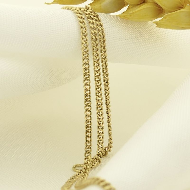 Image 2 of Gold gourmet link chain | 50.5 cm