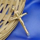 Image 6 of Gold pendant of a cross with corpus; INRI