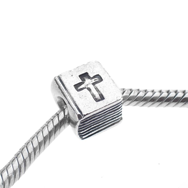 Image 2 of Pandora charm; Silver; Bible