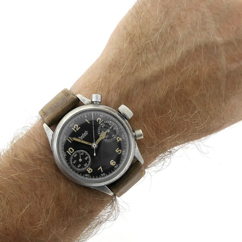 Image 9 of Hanhart Chrono Flyback; WW2 Luftwaffe Flieger Uhr