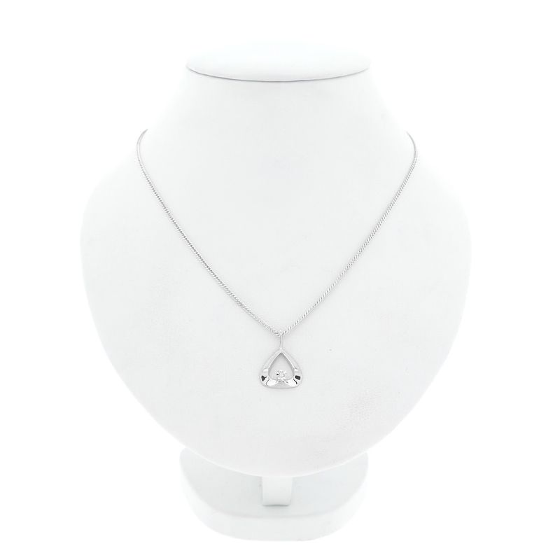 Image 3 of White gold pendant with diamond | 0.015 ct.