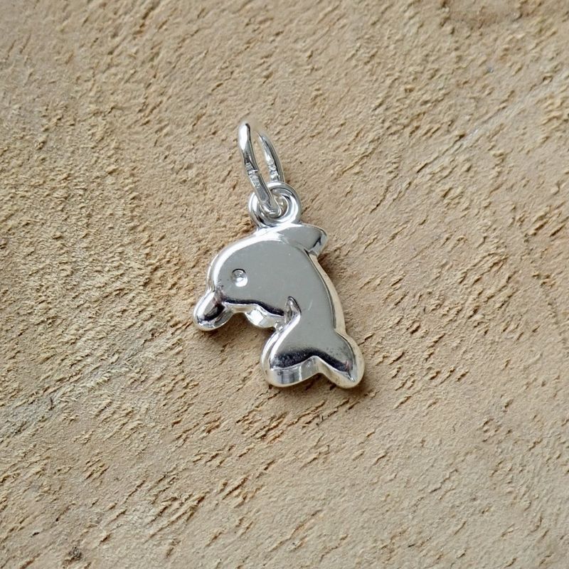 Image 4 of Silver pendant; Dolphin