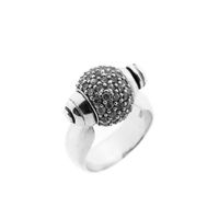 Silver rotating women's ring with zirconia | BIBA