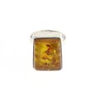 Image 3 of Silver ring with amber