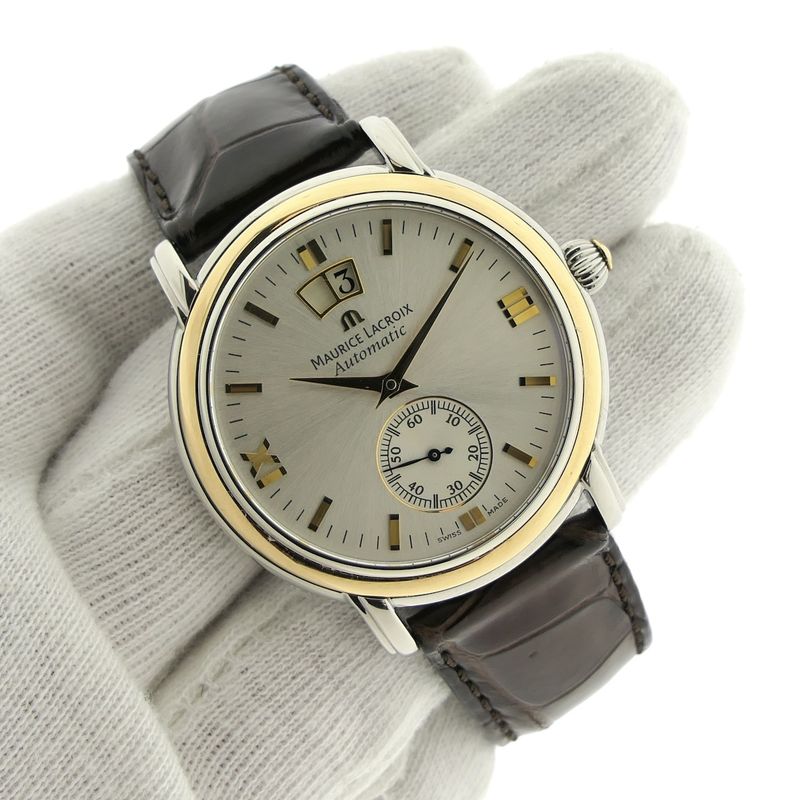 Image 8 of Maurice Lacroix Masterpiece 'Grand Guichet'; Automatic 18k gold/steel men's watch