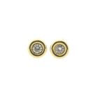 Image 8 of Gold subtle stud earrings with diamond | 0.20 ct.