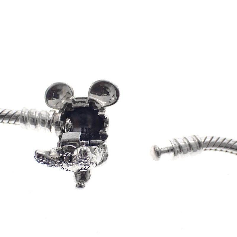 Image 4 of Disney Pandora Moments Pavé Minnie Mouse; Silver; Snake Chain | 20 cm
