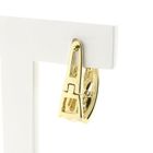 Image 5 of Bicolor Gold Earrings with Diamonds; 0.16 ct.