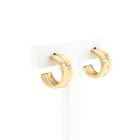 Image 3 of Gold semicircular earrings with zirconia